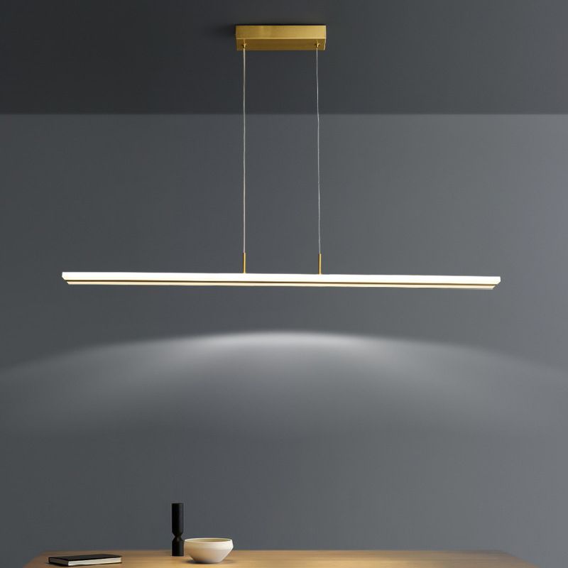 39.5 pulgadas de largo longitud completa de la isla de cobre acrílico Simplicidad Simplicidad Flexión de iluminación de estilo para comedor