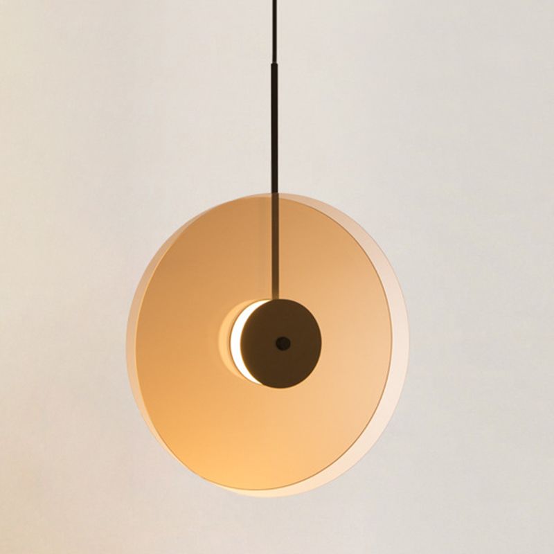 Éclairage encerclant le pendentif éclairage moderne en verre moderne 1 lampe à LED Light Light en noir