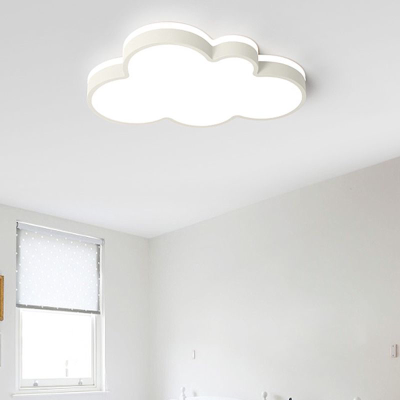 Cloud Flush Light Fixtures 1 Light Acrylic Minimalist Flush Mount Ceiling Light Fixture