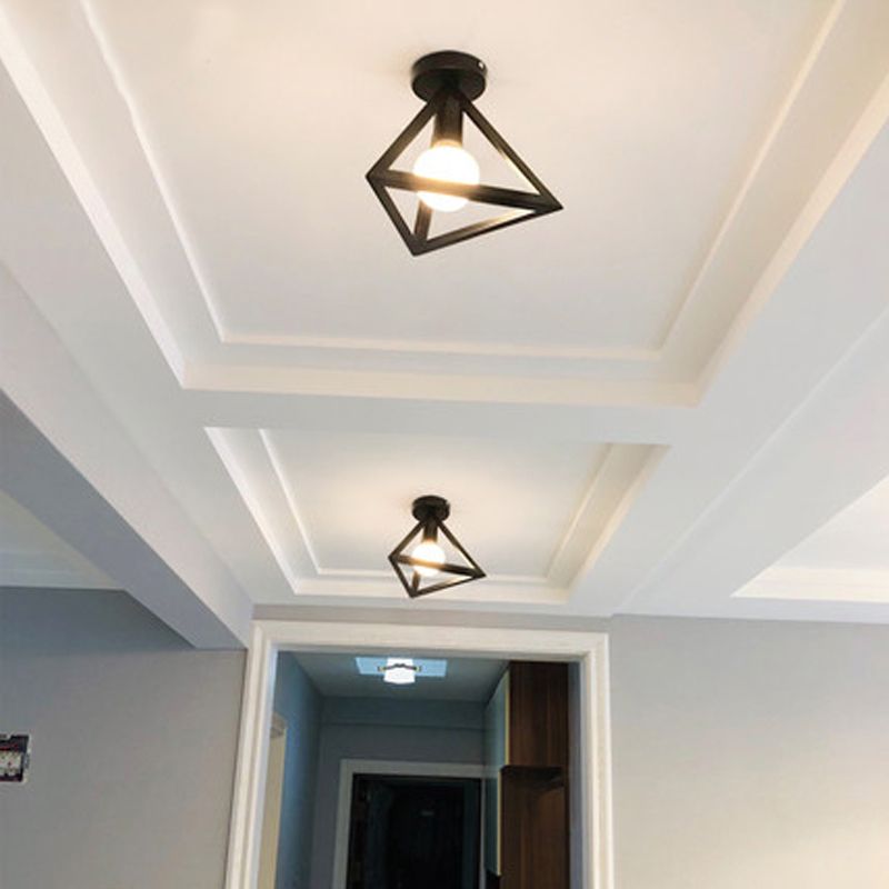 METAL TRIGUGULE SEMI BUSH Light Industrial Industrial 1 Head Gang Flush Mount Deckenbehandlung