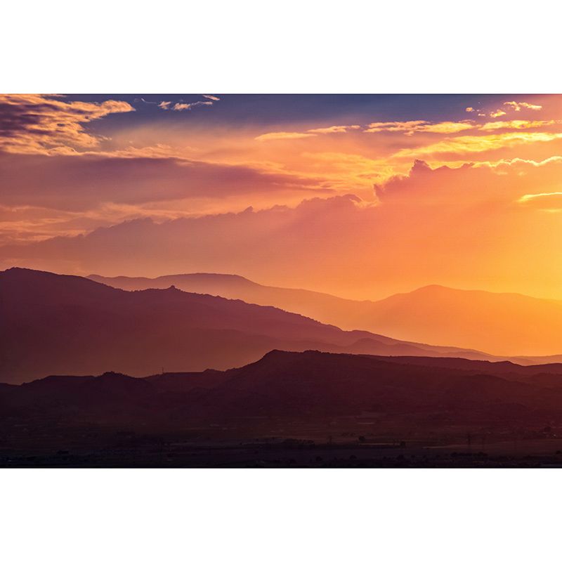 Photography Stain Resistant Wall Mural Wallpaper Mountain Sitting Room Wall Mural