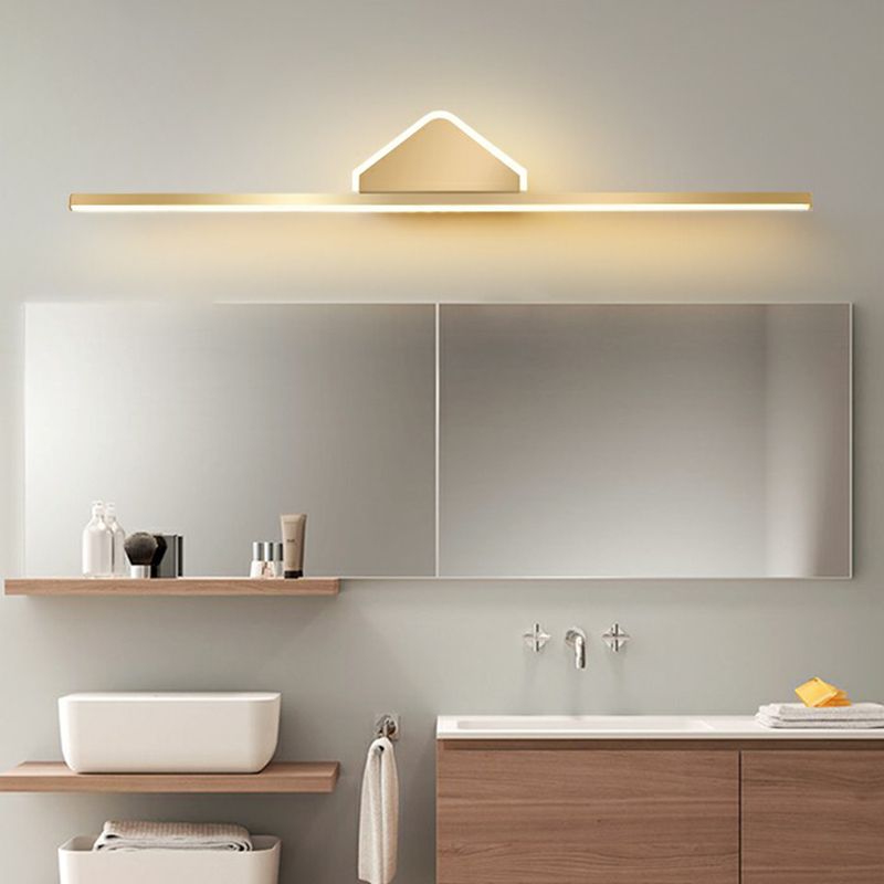 Acryl lineare LED -Eitelkeitsleuchte minimalismus Gold Finish Wandbeleuchtung für Badezimmer
