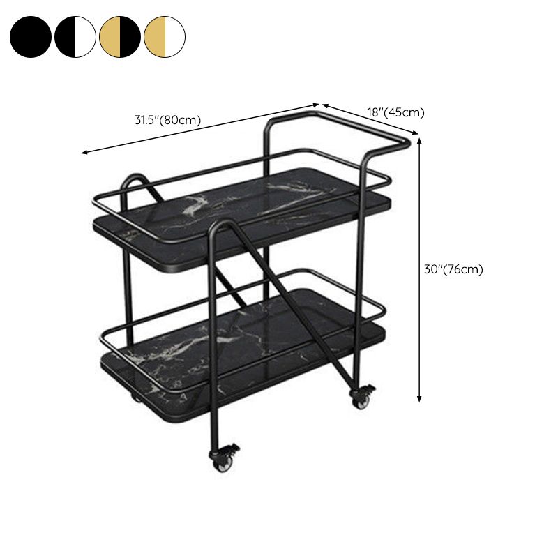 29.92" High Contemporary Rectangle Prep Table Rolling Metal Prep Table for Kitchen