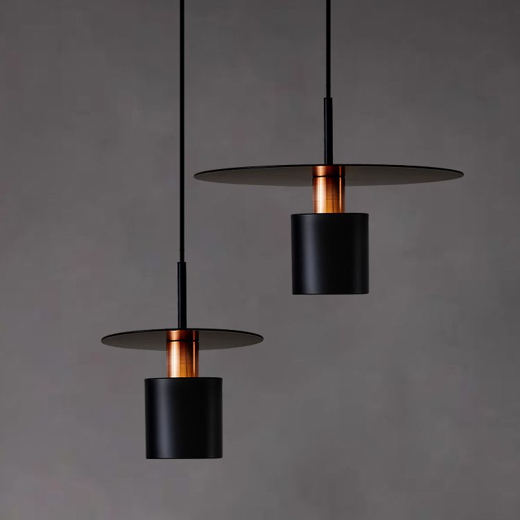 Smeedijzeren hanglamp in moderne artistieke stijl cilindrische binnenhangende lamp