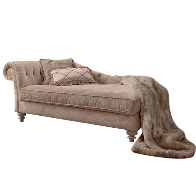 Scandinavian Upholstered Chaise Lounge Couch Fabric Chaise Lounge Chair