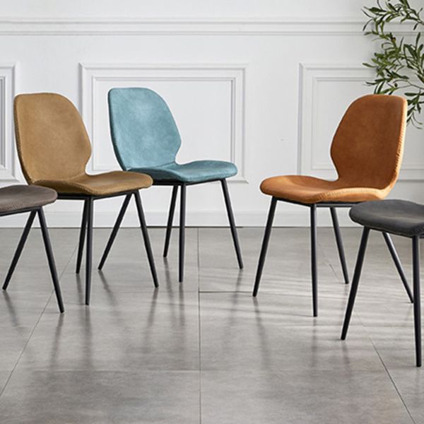 Contemporary Home Upholstered Side Chair Matte Finish Wingback Dining Chair