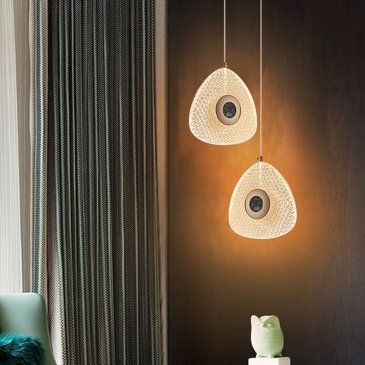 Modern Geometry Hanging Lights Metal Hanging Light Fixtures in Gold
