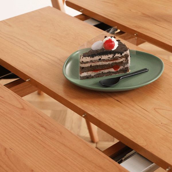 Rechthoek massief houten opvouwbare tafel moderne eettafel met 4 poten voor restaurant