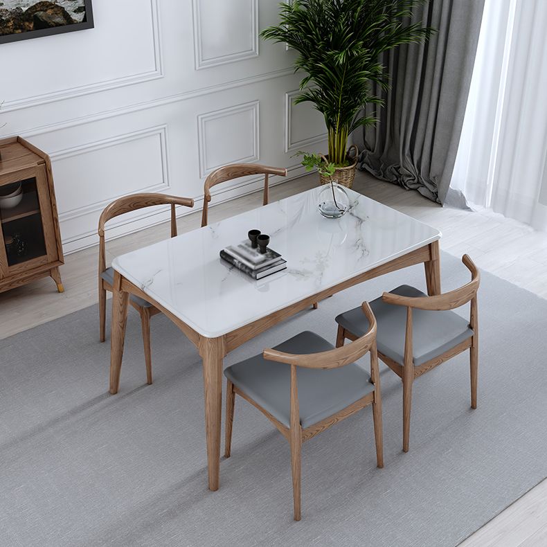 Midcentury Style Dining Room Collection Marble 4 Legs Dining Site Table