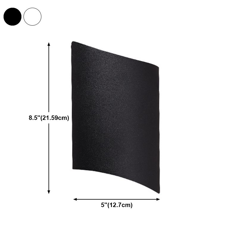 Zeitgenössische Aluminium -Wandleuchte 8,5 "hoch 2 Leuchten LED -Wandscheibe für draußen