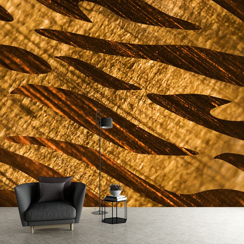 Contemporary Foil Wall Paper Mural for Home Personalized Wall Covering in Bright Color