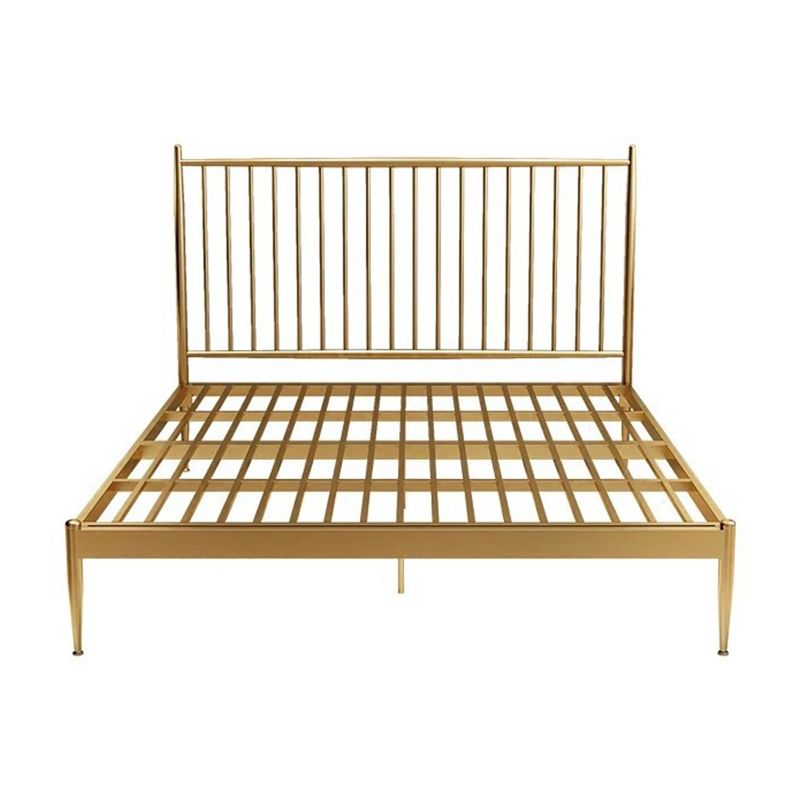 Modern Open-Frame Bed Iron Rectangular Standard Bed with Metal Legs