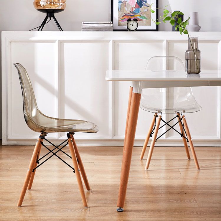 Sedia sala da pranzo scandinava in legno sedia laterale solido