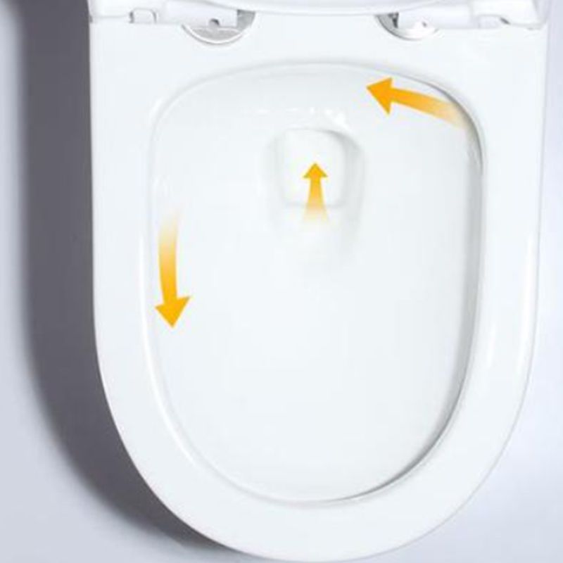 Contemporary Floor Mounted Toilet Seat Included Toilet Bowl for Bathroom