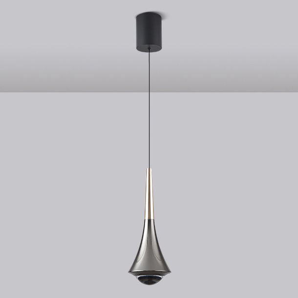 Aluminum Flared Pendant Light Fixture Simple LED Drop Lamp for Dining Room