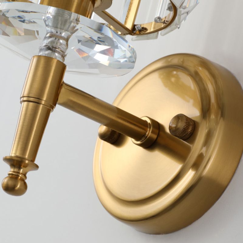 Gold Traditional Style Crystal Wall Mounted Lighting Postmodern Wall Lamp for Living Room Bedroom