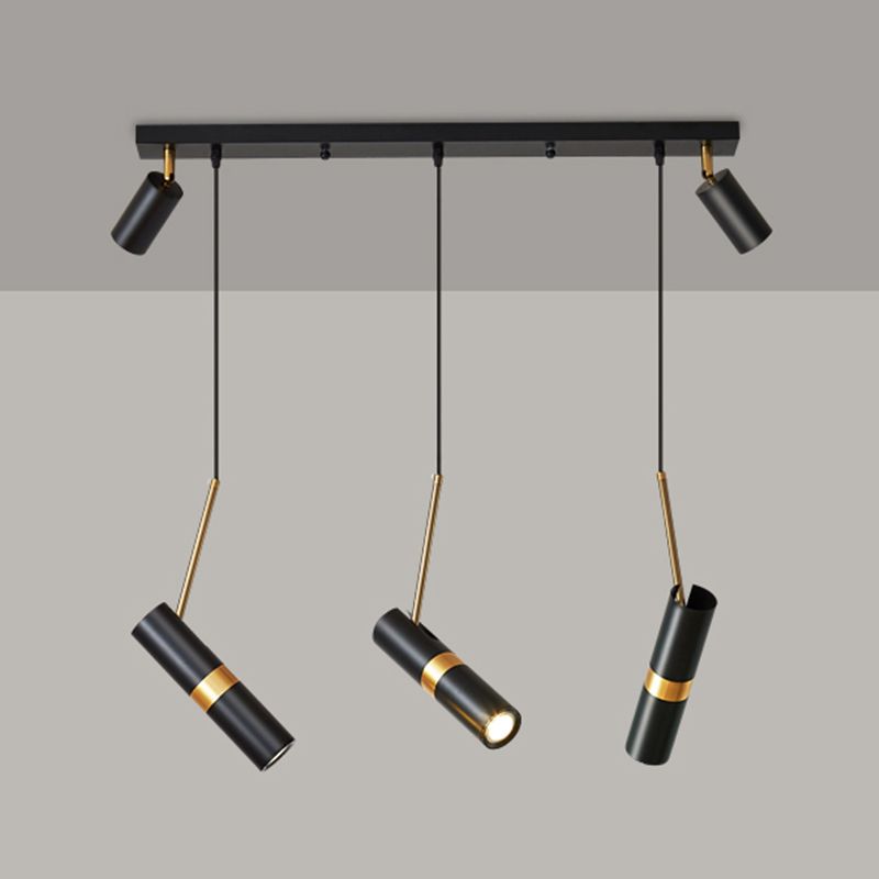 Simple Island Light Dining Room Modern Cylindrical Shade Chandelier Light Fixture