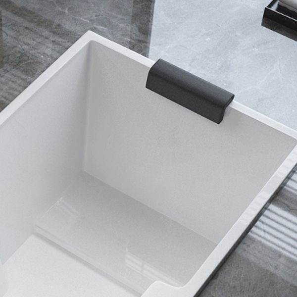 Modern Drop in Acrylic Bathtub Rectangular Soaking White Bath
