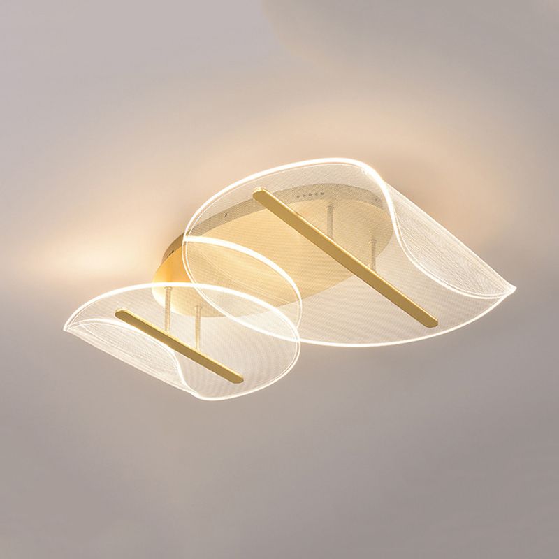 Geometric Semi Flush Mount Contemporary Acrylic Flush Ceiling Light Fixture
