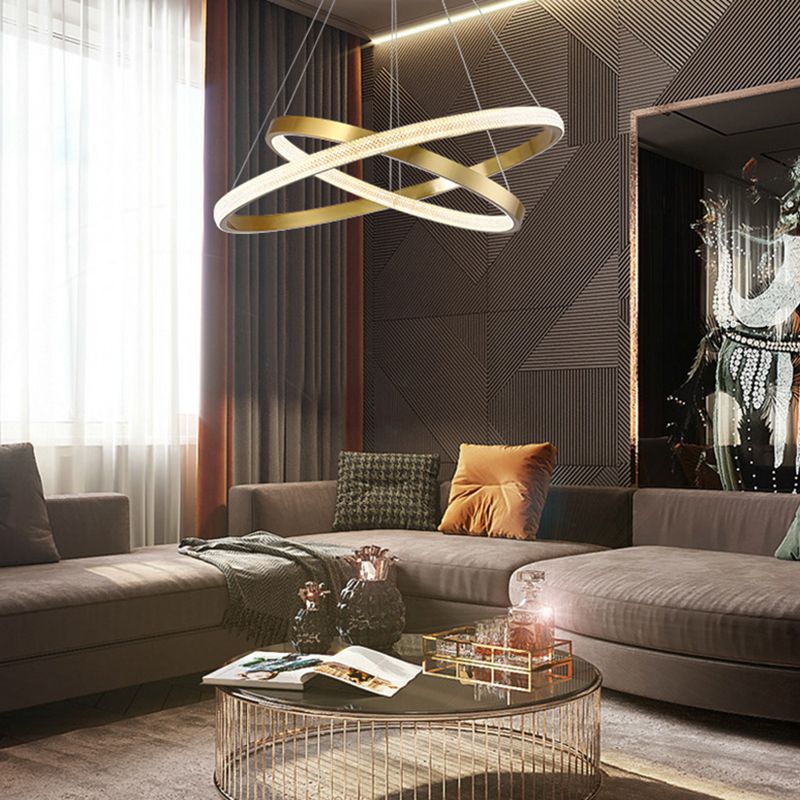 Charakteristische moderne einfache Style LED -Anhänger Kronleuchter Licht für Wohnzimmer Esszimmer Schlafzimmer