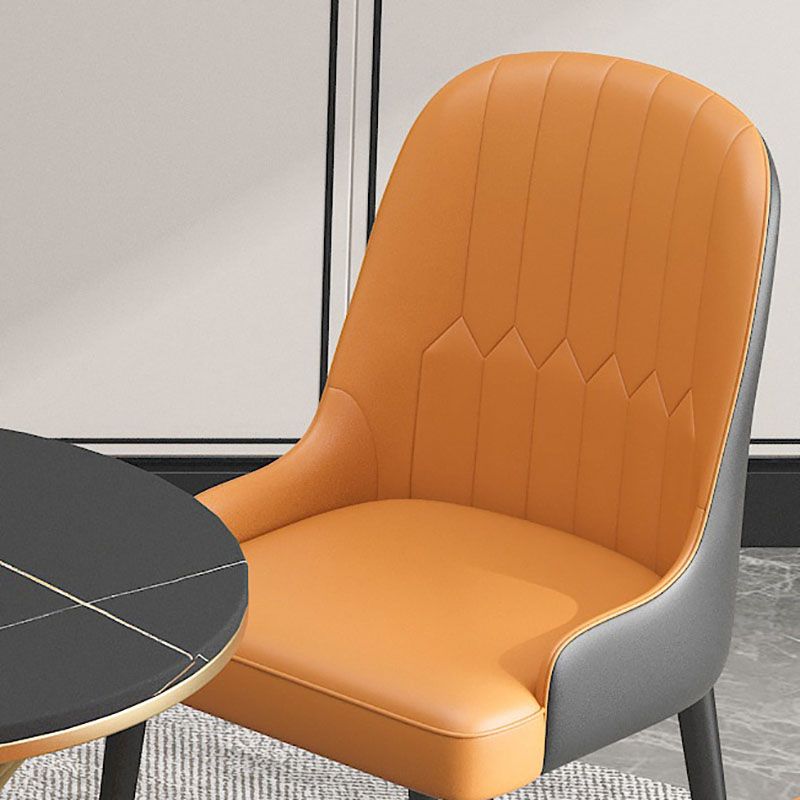 Glam Style 1/3/4/5 Pieces Dining Set Round Sintered Stone Dining Table Set