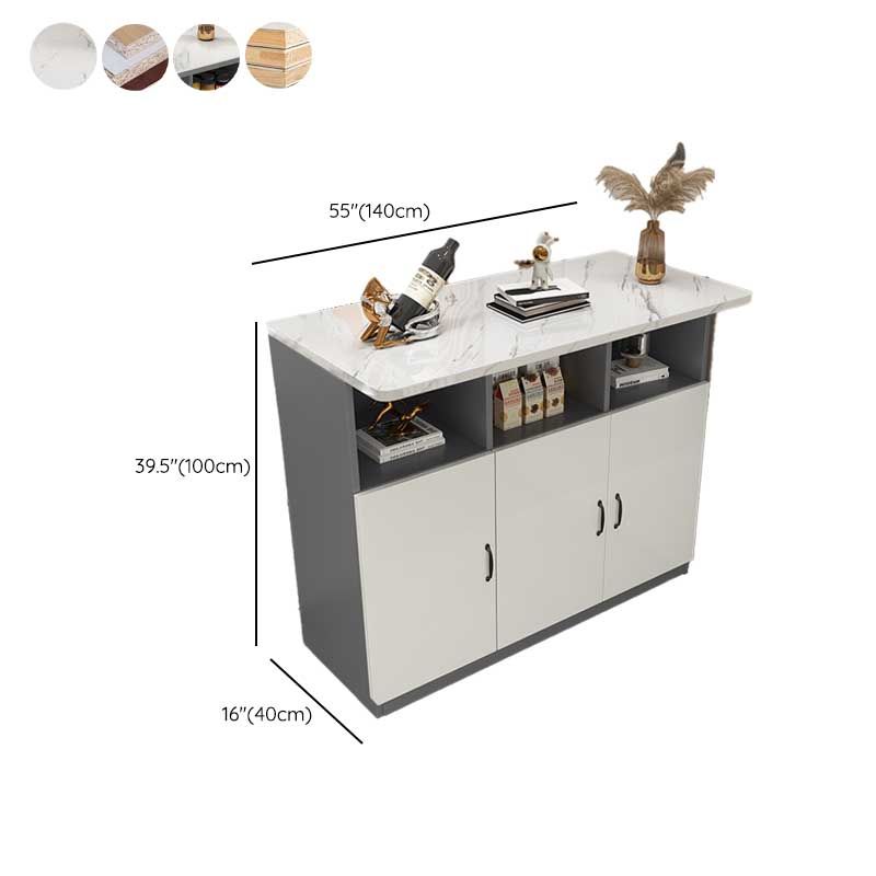 Indoor Contemporary Bar Dining Table Rectangle Bar Table with Cabinet