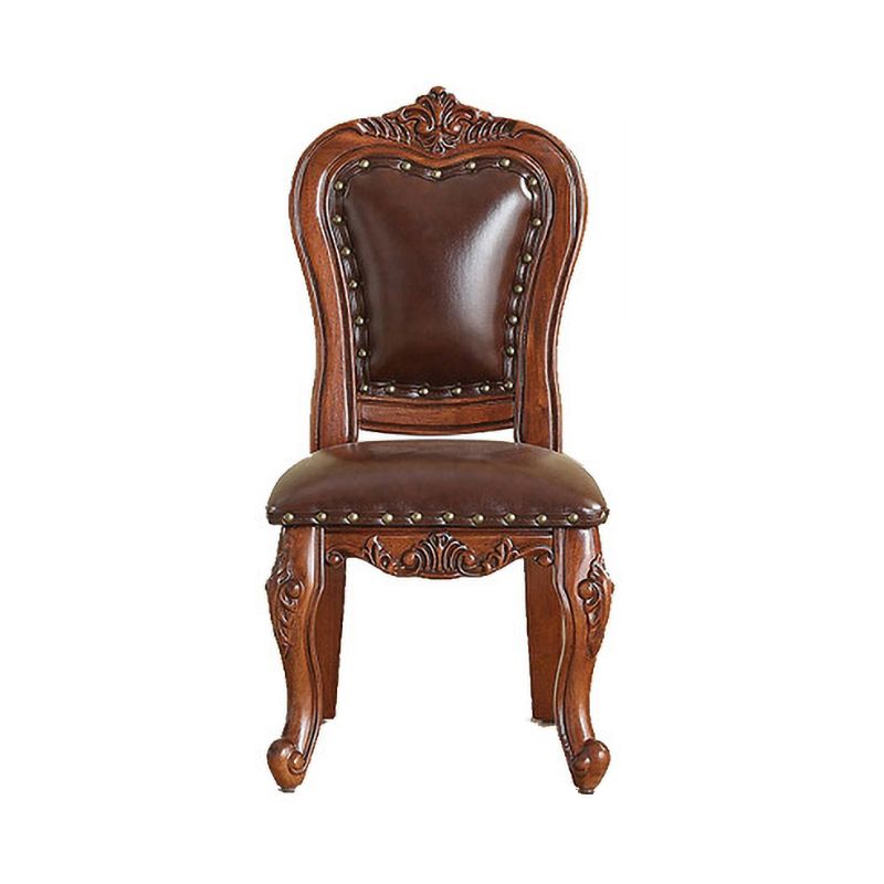 Traditional Wood Dining Armless Chair Open Back Dining Side Chair for Restaurant