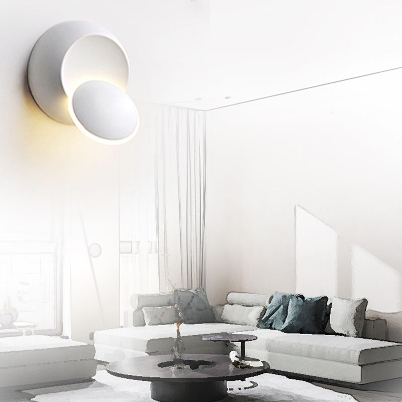 Modern Rotatable Wall Light Sconces Metal 1 Light Wall Lighting Fixtures