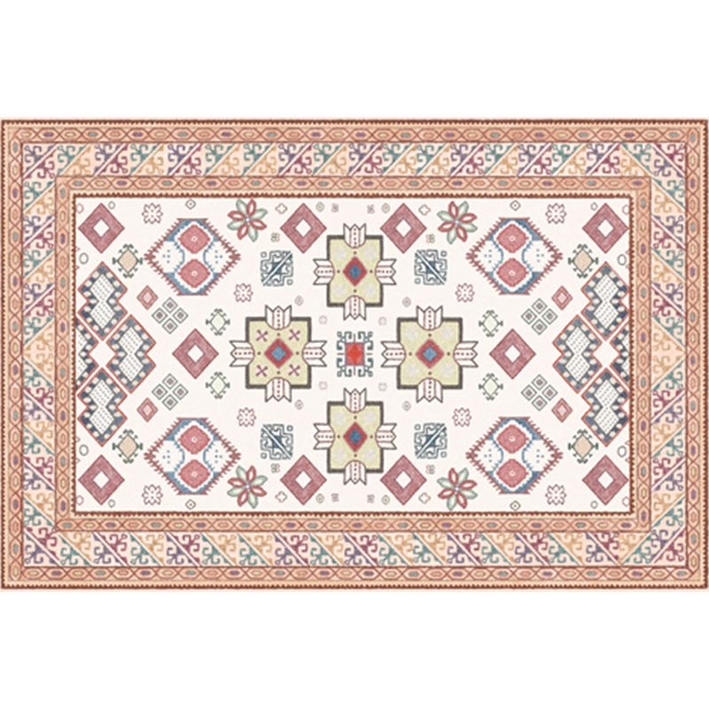 Multi Color Geometric Print Rug Synthetics Bohemia Carpet Stain Resistant Pet Friendly Non-Slip Backing Rug for Living Room