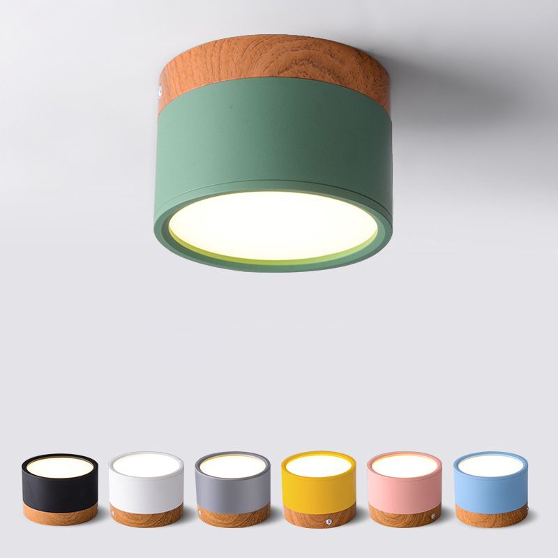 Mini LED Surface Ceiling Lamp Nordique Macaron Réglable Réglable