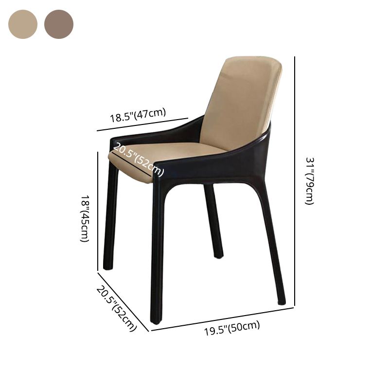 Silla de comedor de metal contemporáneo, sillas de comedor de piel sintética para uso doméstico