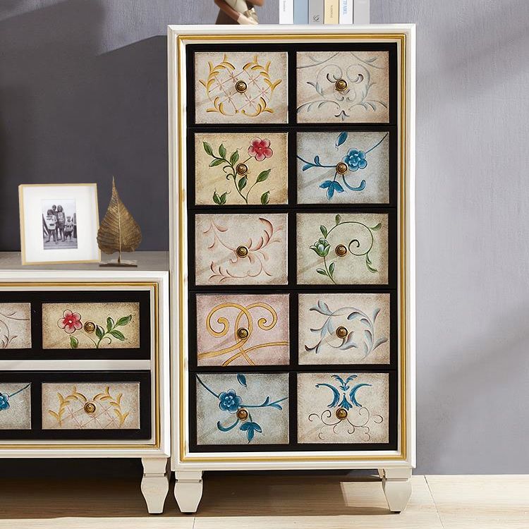 Traditional Storage Chest Solid Wood Dresser with 3/4/5 Drawers , 16.38 Inch W