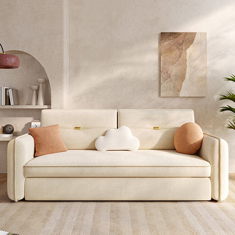 Square Arms Sofa Futon Pillow Included Futon Sofa Bed with Storage