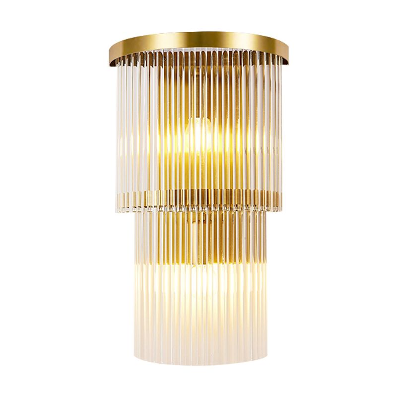 Modern Style Tiered Wall Sconce Crystal Sconces for Living Room