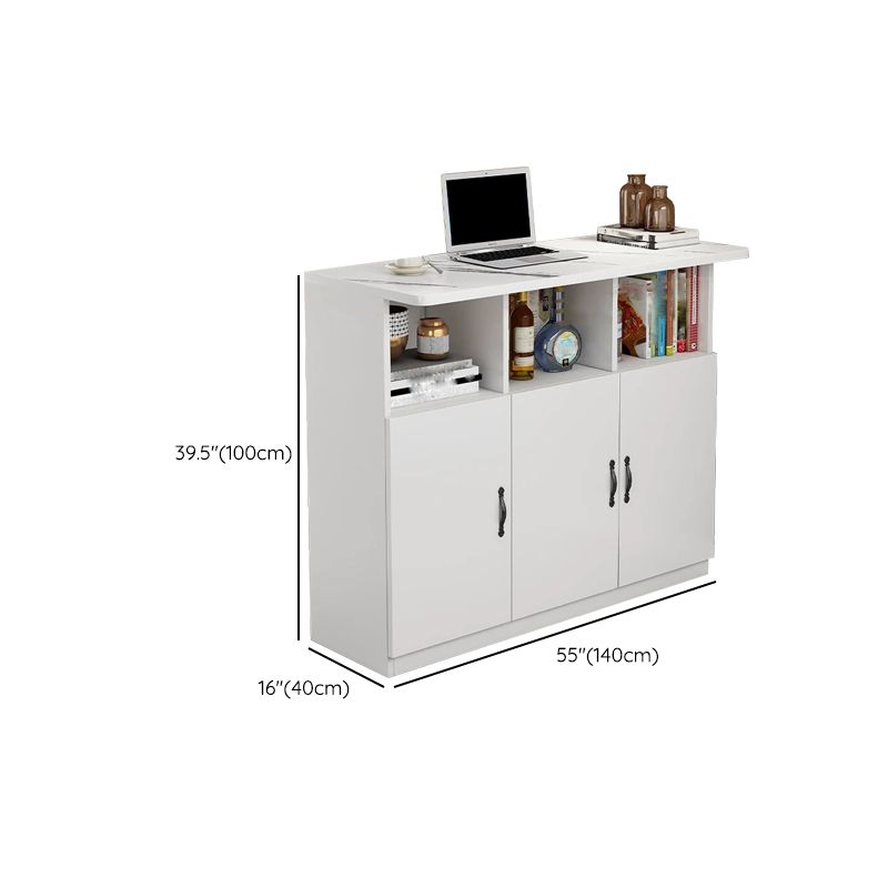 Contemporary Style Rectangle Wood Bar Height Pub Table for Kitchen