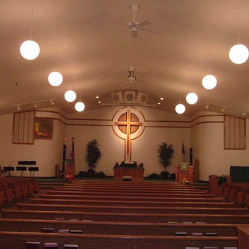 1 Light Round Hanging Ceiling Light Modern Style Glass Hanging Lamp Kit