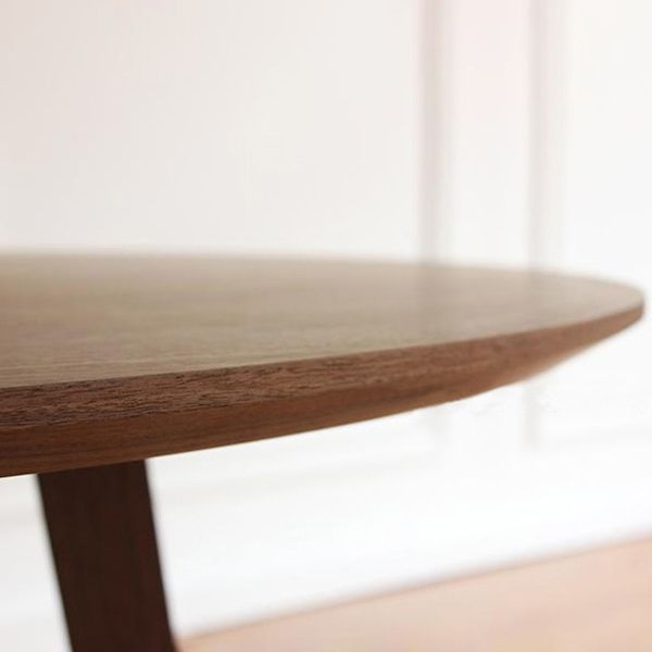 Mesa de madera maciza moderna Mesa de comedor redonda con base de pedestal de madera