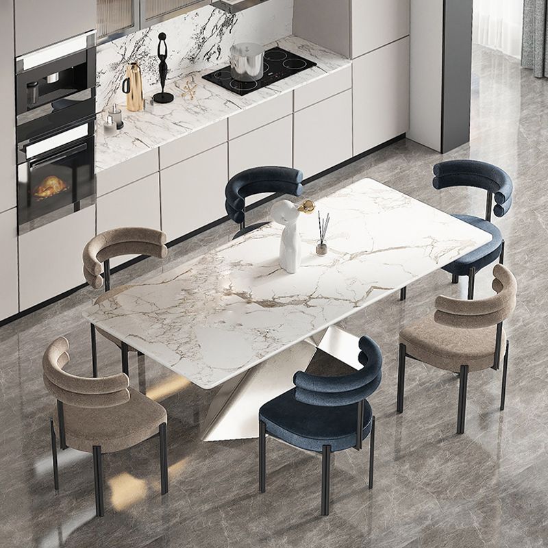 Contemporary Armless Dining Chairs Upholstered Dining Chairs