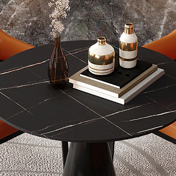 Traditional Luxury Round Indoor Table Sintered Stone Top Table for Kitchen