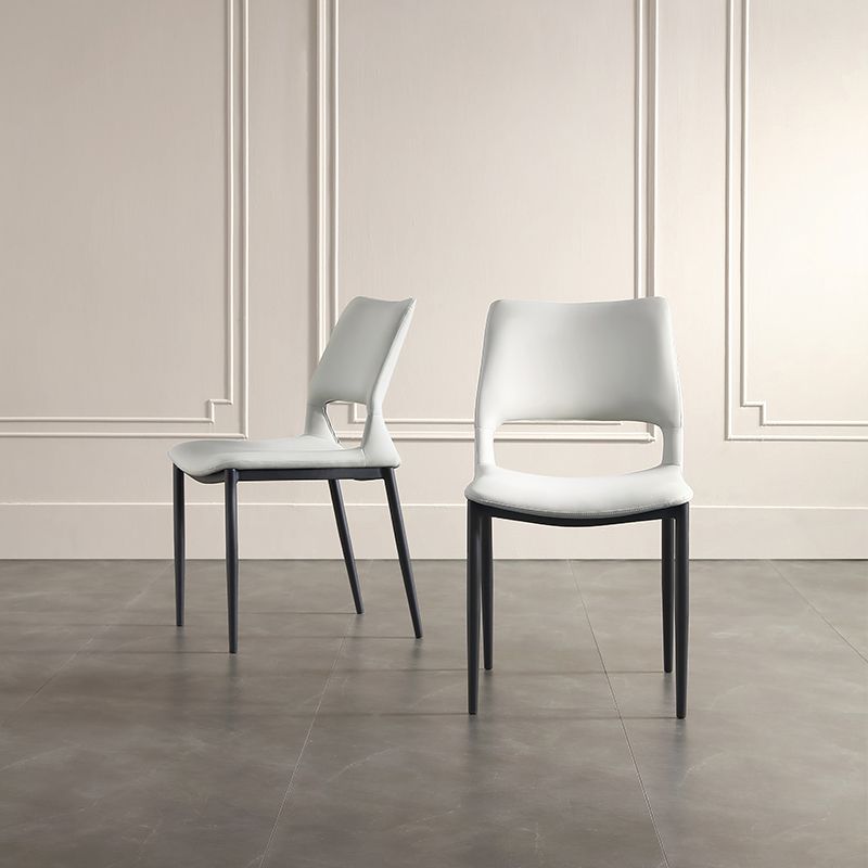 Industrial Kitchen Dining Side Chair Open Back Metal Side Chair