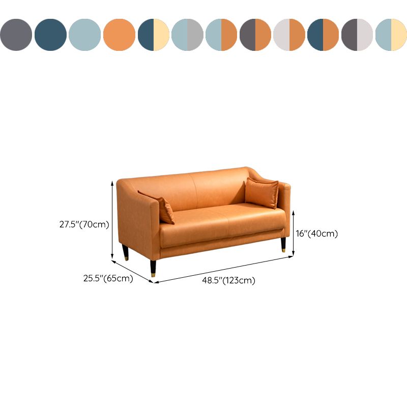 Stain Resistant Standard Sofa Pillows Included Settee with Metal Legs