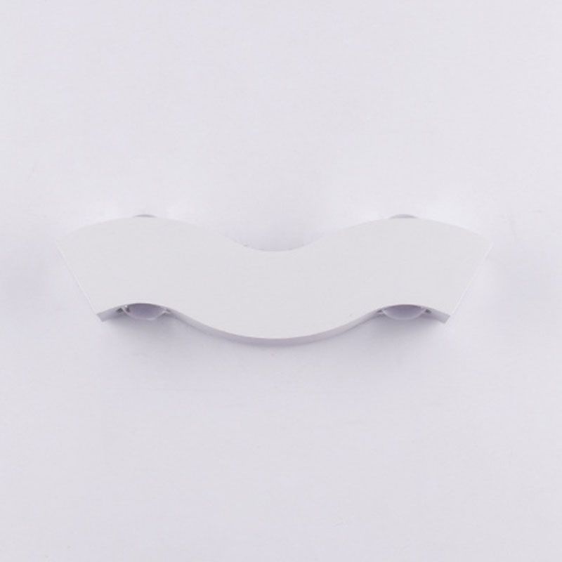 Weiße geometrische LED -wasserdichte Wandlampe in modernen kreativen Lack Aluminium Wandlampe