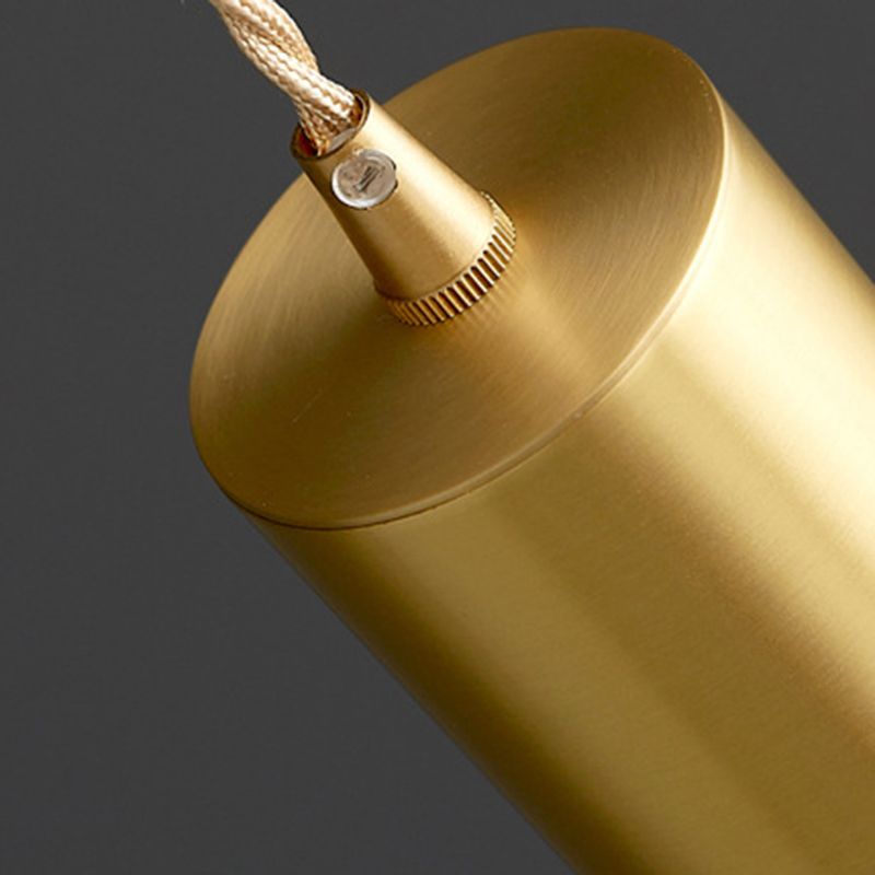 Minimalism Hanging Ceiling Light Metal 1-Light Cylinder Ceiling Pendant Light