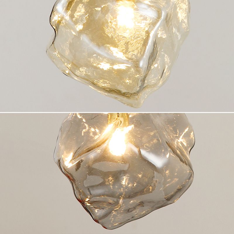 Glass Shade Hanging Light Modern Household Pendent Lighting Fixture for Dining Room