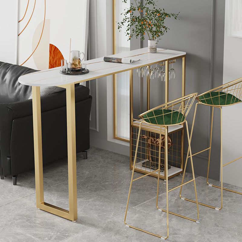 Glam Style Upholstered Counter Stool Armless Bar Stool with Footrest