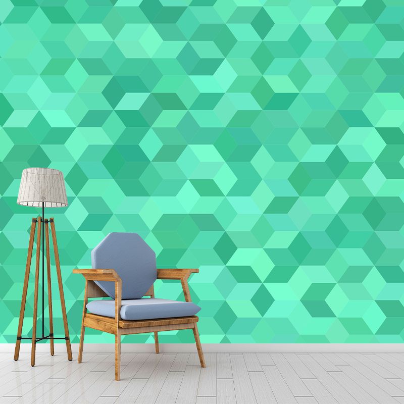Geometric Pattern Illustration Wall Murals Modern Style for Living Room