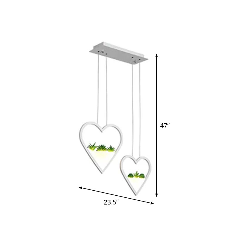 Souleur de métal aimant pendentif simple 2/3 têtes de salle à manger LED PLANT PLAFIER PLAFIER EN BLANC