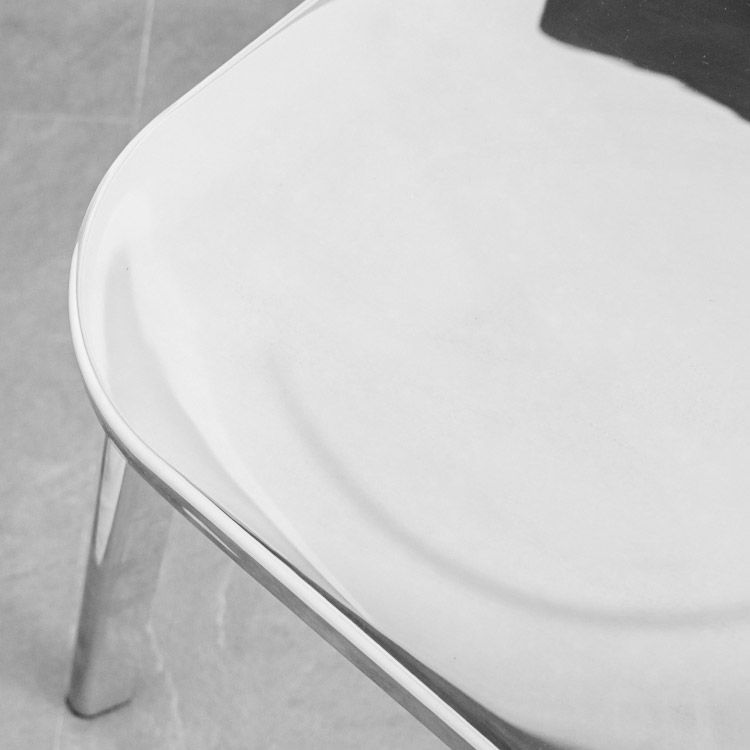 Chaise latérale de salle à manger en métal moderne, chaise sans bras à dossier ouvert pour restaurant
