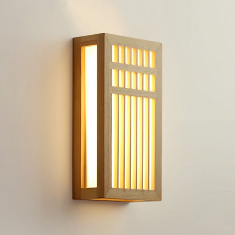 Modern Style Wall Light Fixture Simple Wooden Wall Light Sconce for Bedroom