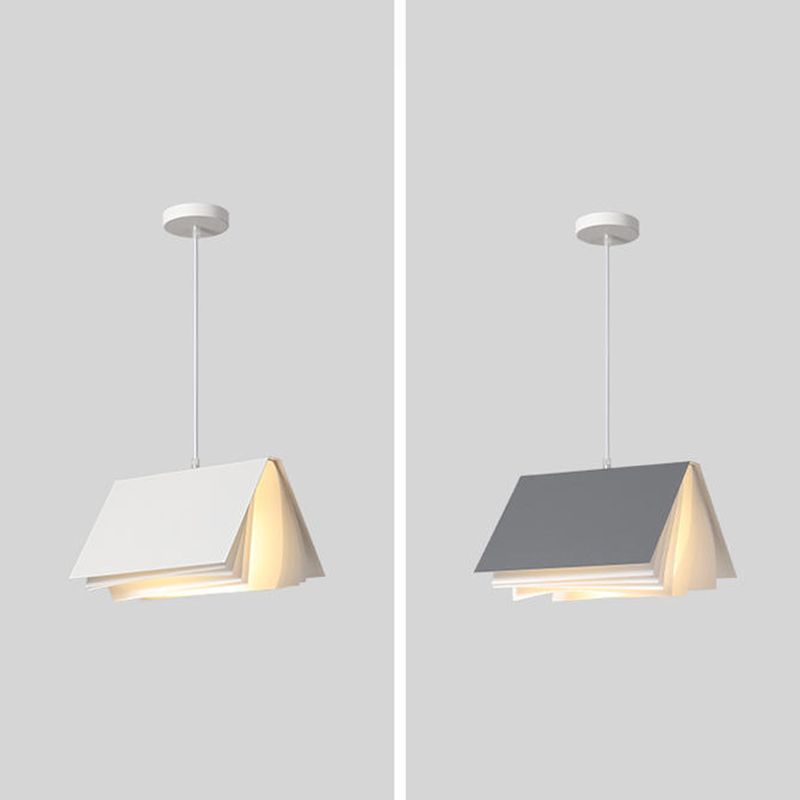 Accongo rettangolare illuminazione appesa Fabric di stile moderno 1 lampada a sospensione leggera per ristorante